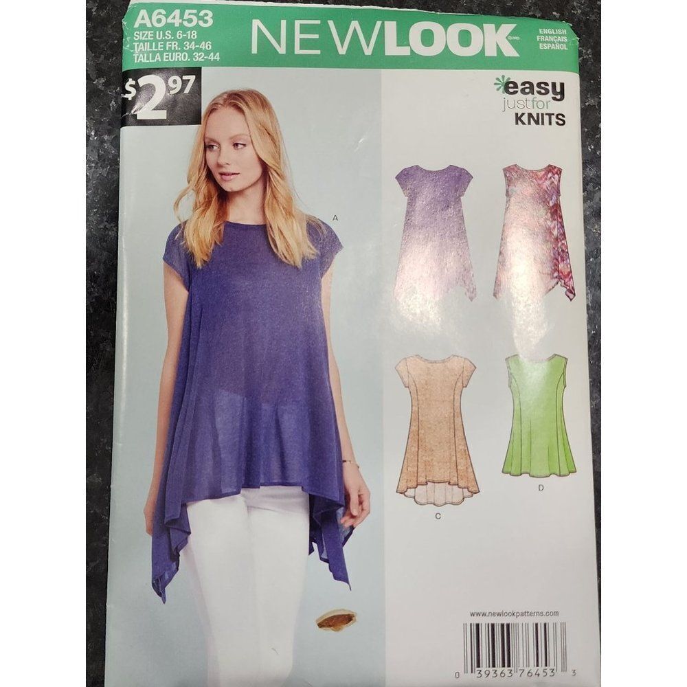 Newlook Uncut Sewing Pattern A6453